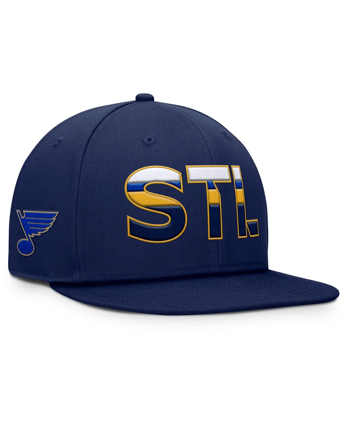 Fanatics Men's Navy St. Louis Blues Authentic Pro Rink Snapback Hat In Navy