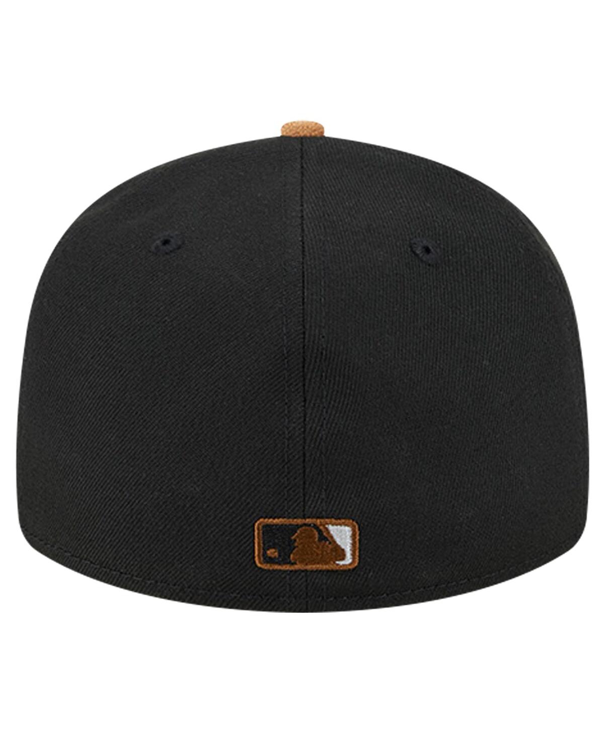 New Era Men's Black Chicago White Sox Team Suede Visor Low Profile 59fifty Fitted Hat In Black