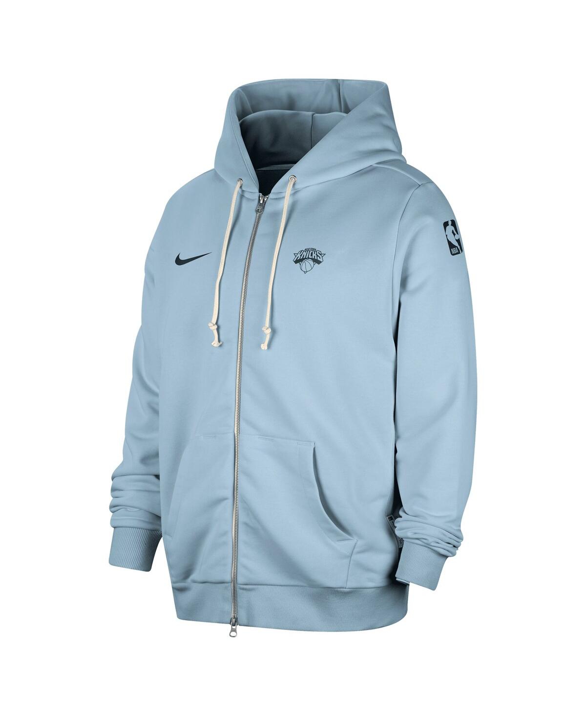 Nike Men's Light Blue New York Knicks Authentic Standard Issue Full-zip Hoodie Jacket In Light Blue
