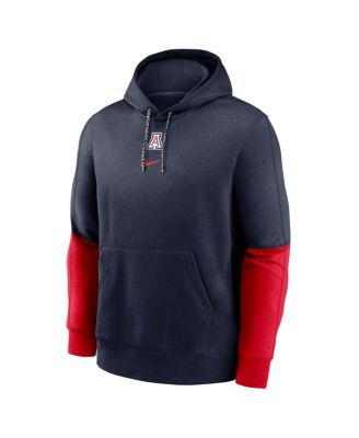 Men's Navy/Red Arizona Wildcats 2024 Sideline Club Pullover Hoodie