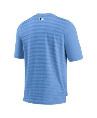 Men's Light Blue Tampa Bay Rays Authentic Collection Pregame Raglan Performance V-Neck T-Shirt