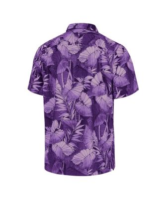 Men's Purple Baltimore Ravens Big Tall Coast Nuevo Fronds IslandZone Button-Up Shirt