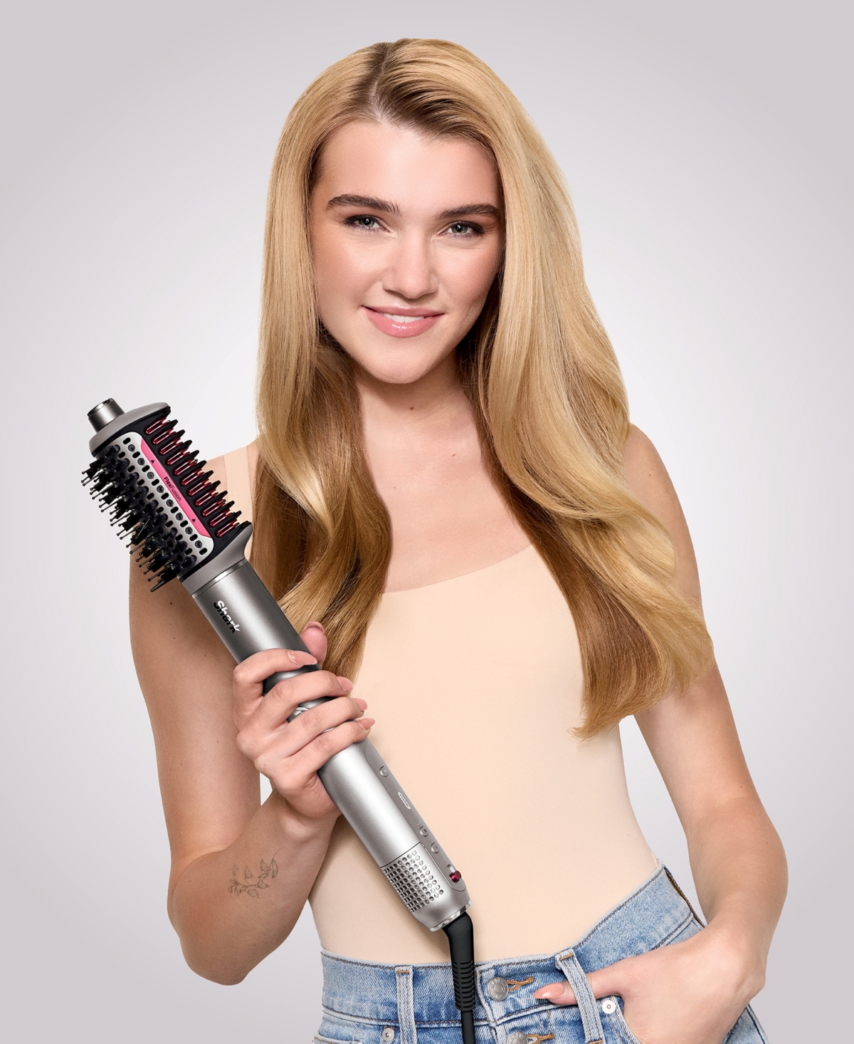 Shark Flexfusion For Curly And Coily Hair Dryer System Set Hd642 In Metallic Mist