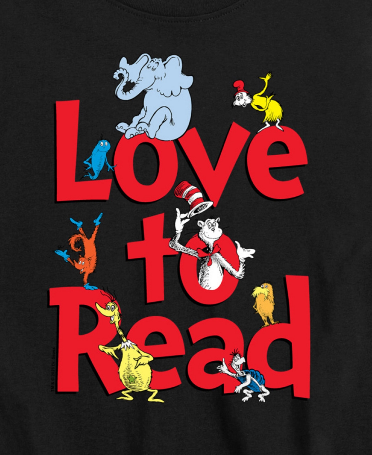 Hybrid Big Boys Dr. Seuss Love To Read Graphic T-shirt In Black