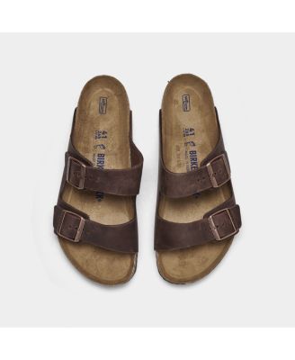 Men's Arizona Essentials Oiled Leather Two-Strap Sandals from Finish Line