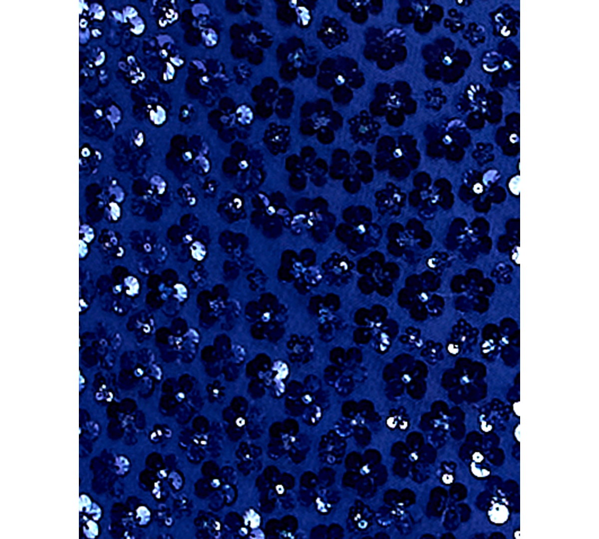 CRYSTAL DOLL JUNIORS' FLORAL SEQUIN V-NECK SLEEVELESS GOWN 