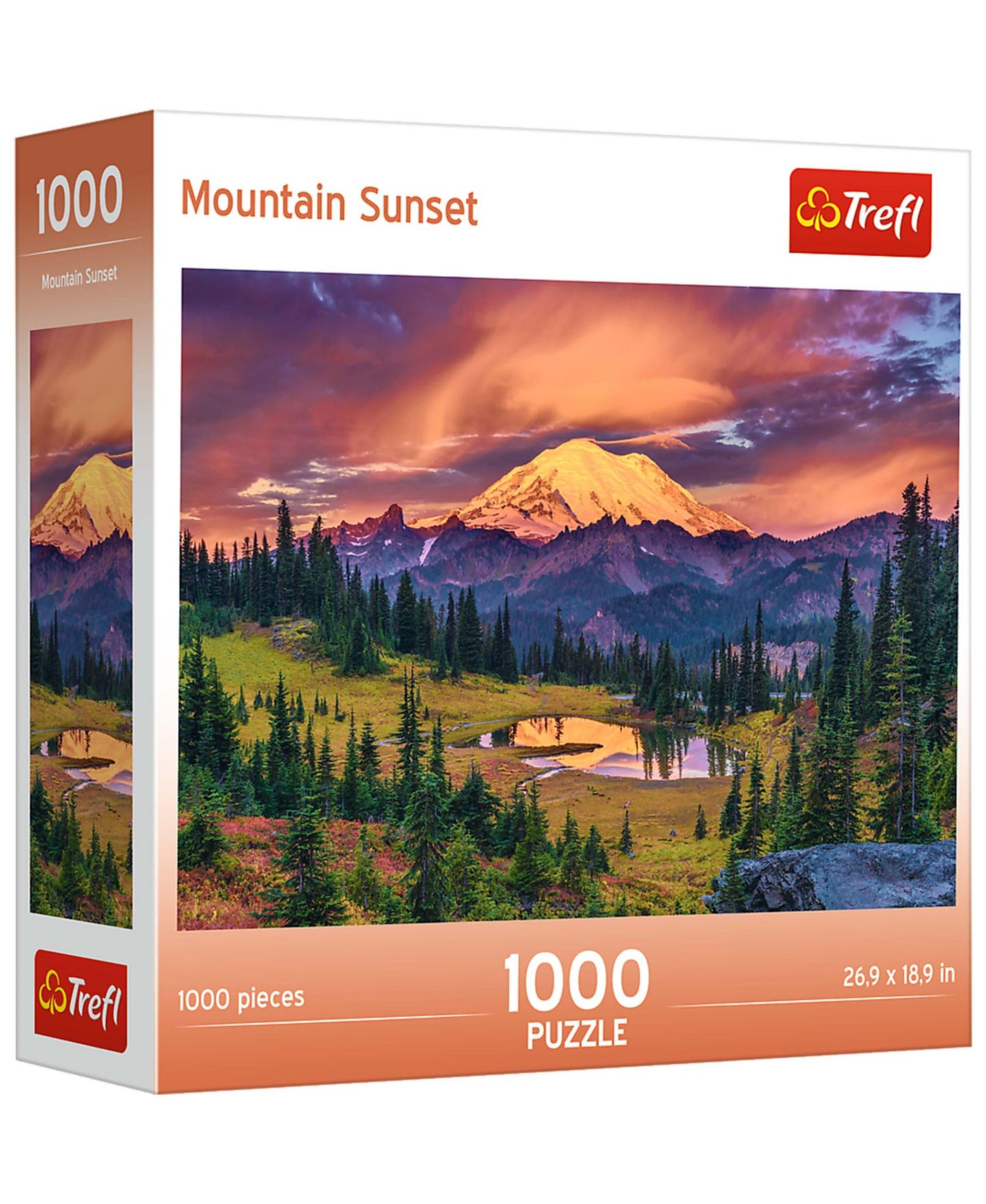 Детский пазл Trefl Red 1000 Piece Puzzle - Mountain Sunset — фото 1