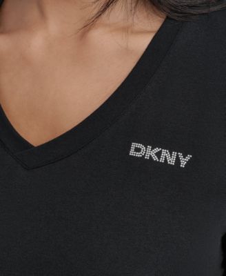 売れ筋商品|||ダナ キャラン ニューヨーク Tシャツ トップス レディース Sport Women's Studded-Logo V-Neck T-Shirt Dress Tropical Peach DKNY Sport Women's Studded-Logo V-Neck T-Shirt Dress - Macy's