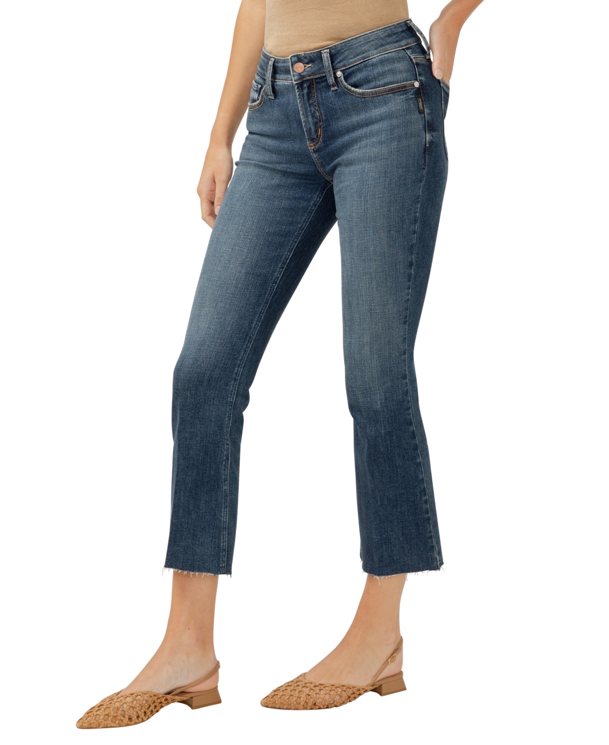 Silver Jeans Co. Women's Suki Mid Rise Curvy Fit Kick Flare Jeans In Indigo