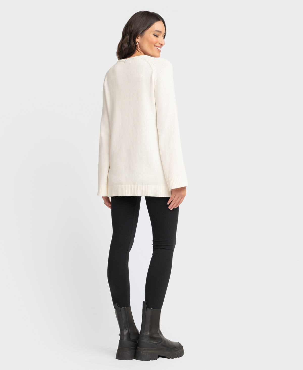 SERAPHINE WOMEN'S MATERNITY CREW NECK SWEATER 