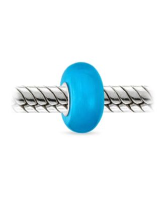 Smooth Opaque Murano Glass Charm Bead European Bracelets Sterling Silver