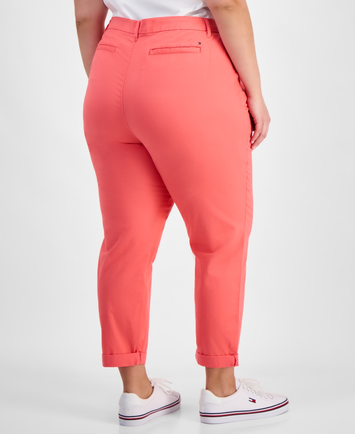 Tommy Hilfiger Th Flex Plus Size Hampton Chino Pants In Sherbert