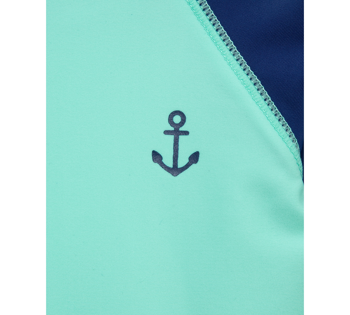 Little Me Baby Boys 2-pc. Anchor Rash Guard & Swim Trunks Set In Green,blue