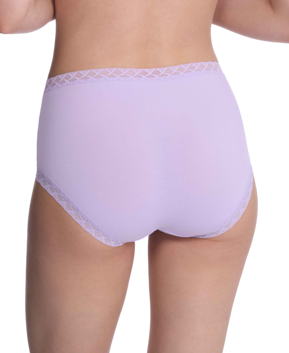 Natori Bliss Lace-Trim High Rise Cotton Brief Underwear 755058