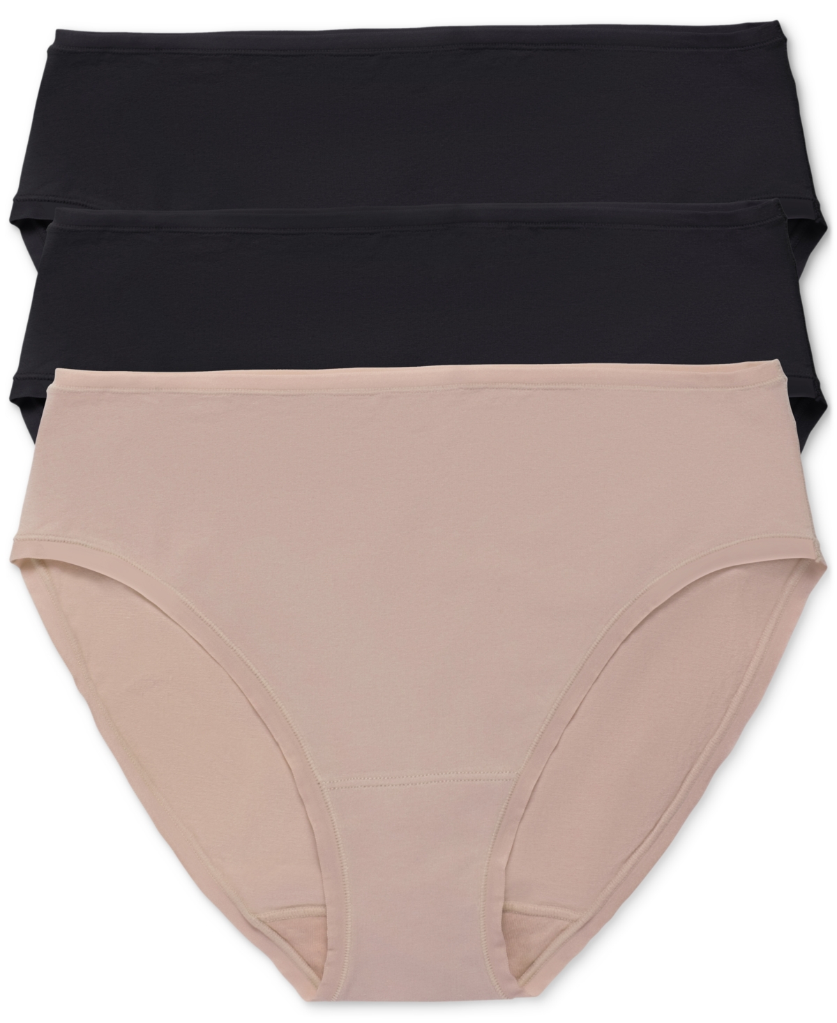 Natori Bliss Bare High Waisted Brief In Black,black,cafe