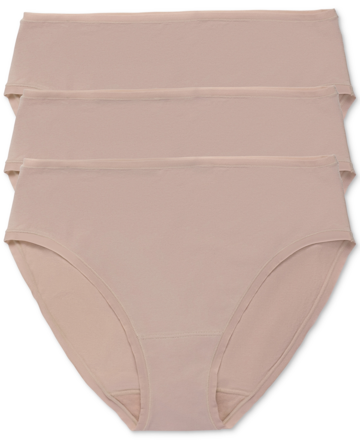 Natori Bliss Bare Cotton Hipster 3-pack In Cafe