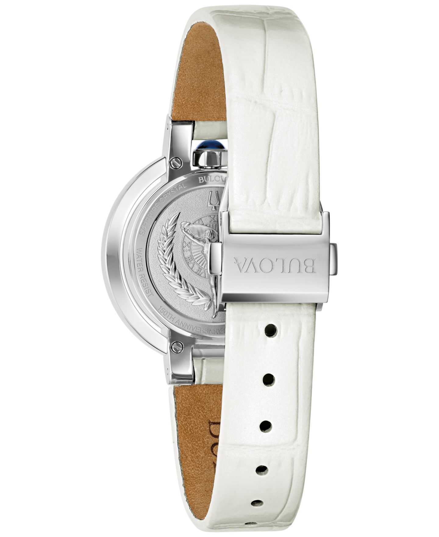 Женские часы Bulova 150th Anniversary Rubaiyat White Leather Strap Watch 31mm — фото 3