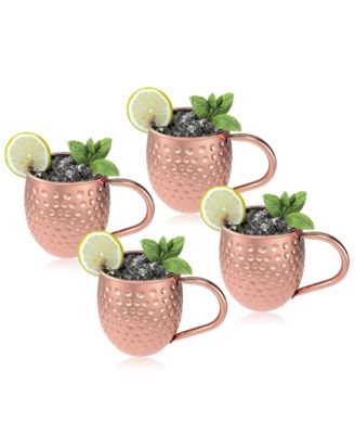 Megacasa 4 piece set of 16oz. Copper Moscow Mule Mugs