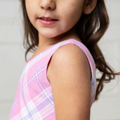 Girls' Sleeveless Linen Swing Dress, Toddler