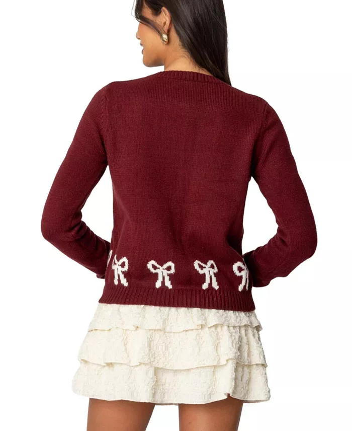 Womens Rona Bow Knit Cardigan - thumbnail 2
