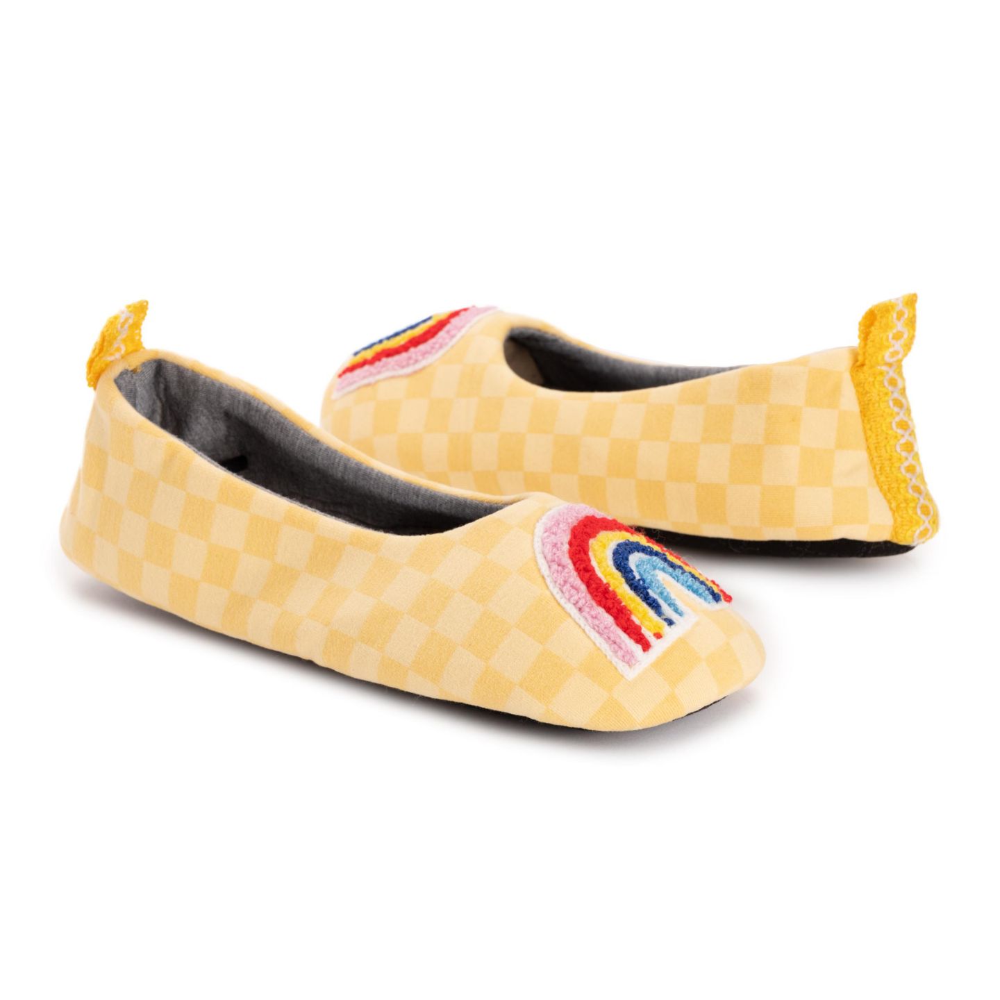Женские тапочки MUK LUKS Travel Ballerina Slipper with Patch, цвет: Жёлтый — фото 8