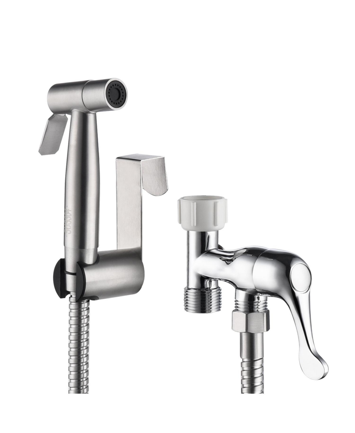 Non-Electric Stainless Steel Handheld Bidet Attachment Toilet Sprayer for Toilet Bidet - Silver