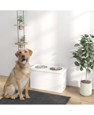 Elevated Dog Bowls w/ Slow Feeder Mat 3 Stainless Steel Bowls,