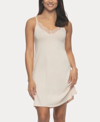 Felina - Women's Desiree Short sleeves with Lace Trim Chemise Sleepwear