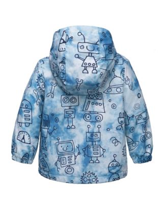Toddler Boys Fleece Lined Windbreaker Rain Jacket