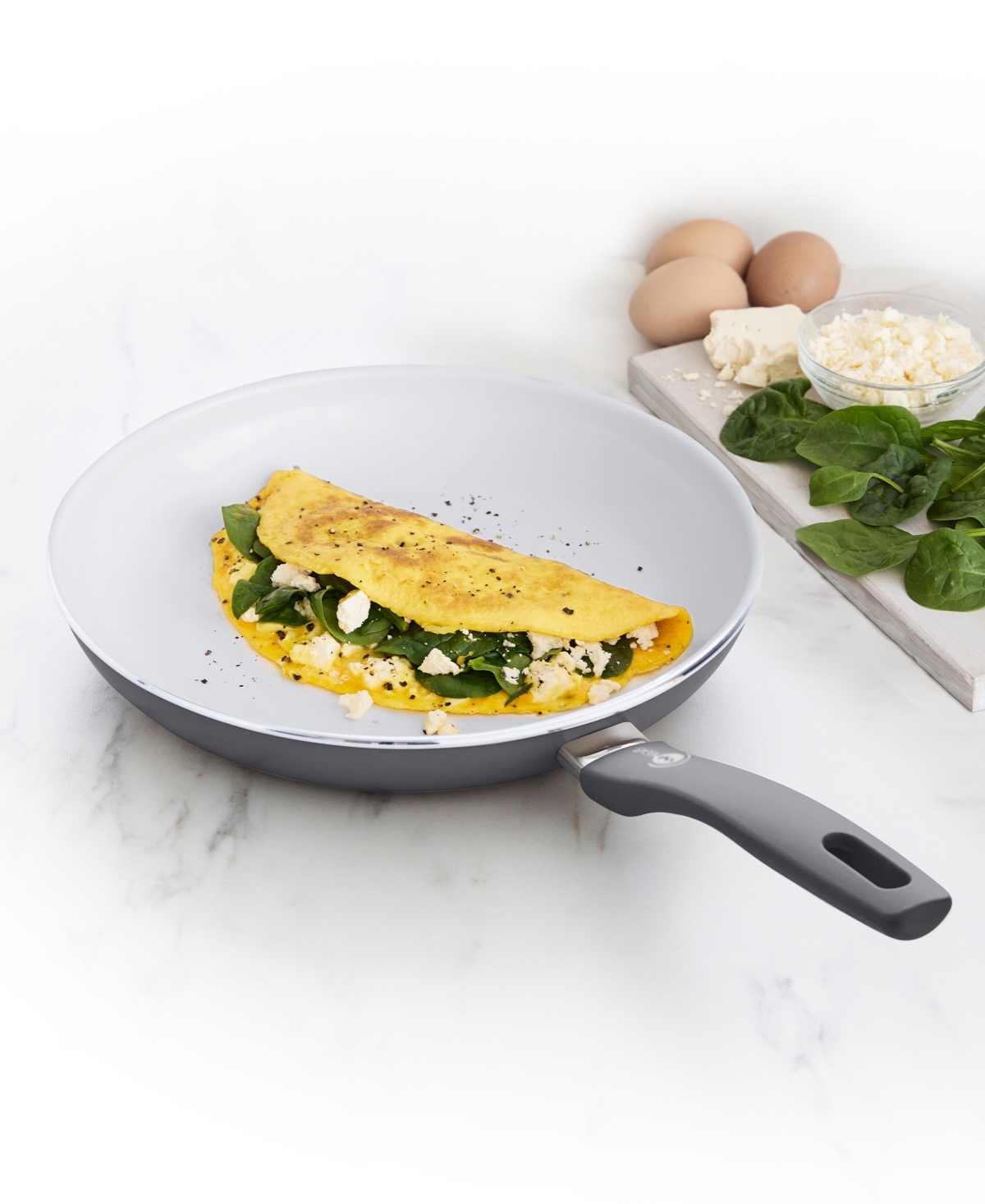 Greenpan Dover Ceramic Nonstick 10" Frypan In Gray