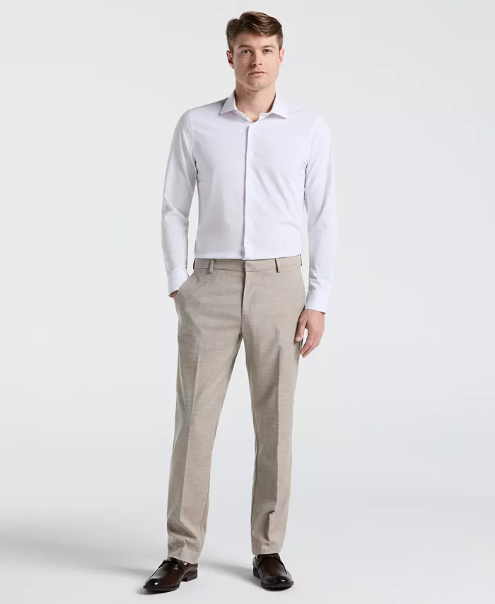 Men's Modern-Fit Sharkskin Dress Pants
