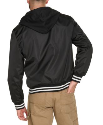 Men's Jersey Hood Varsity Bomber Jacket