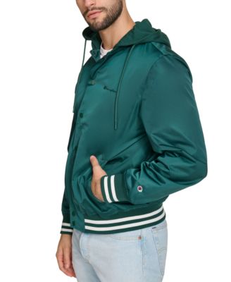 Men's Jersey Hood Varsity Bomber Jacket