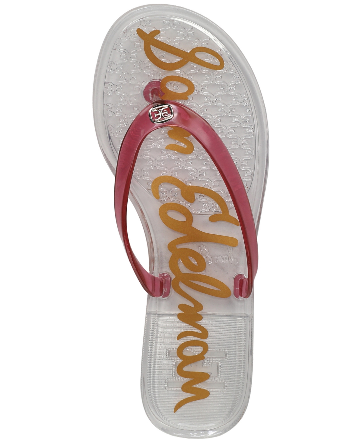 Shop Sam Edelman Women's Dean Jelly Thong Flat Sandals In Clear Pink Jelly