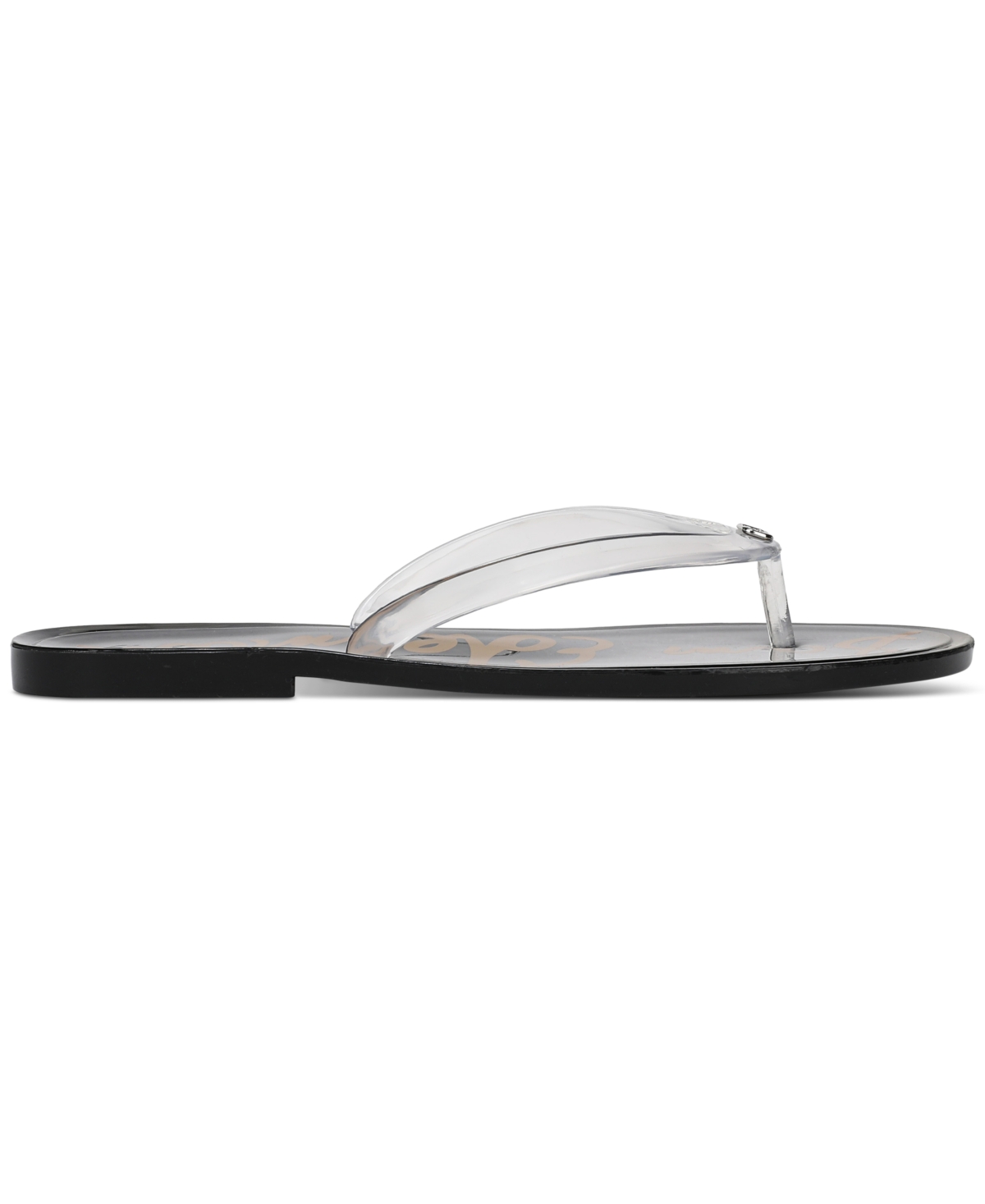 Shop Sam Edelman Women's Dean Jelly Thong Flat Sandals In Clear Jelly