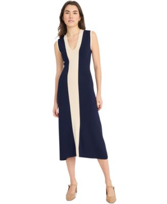 Luxely - Women's Colorblocked Sweater Dress
