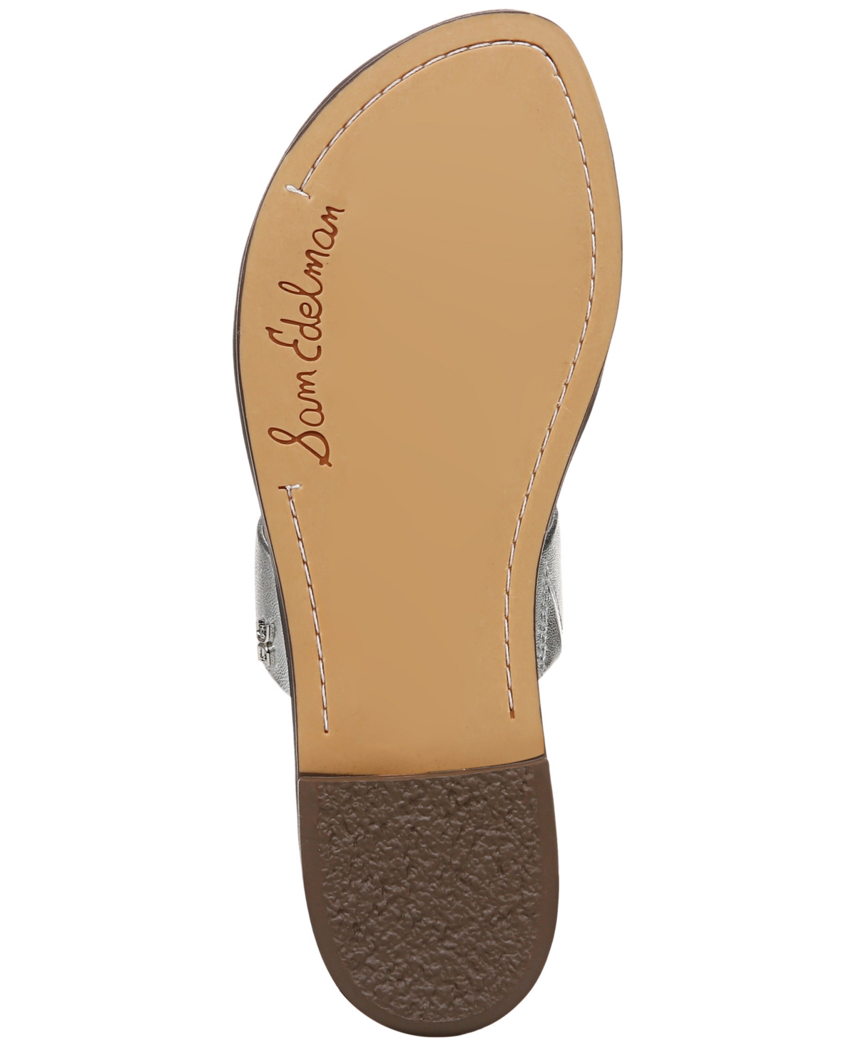 Sam Edelman Gala Slide Sandal In Soft Silver Leather