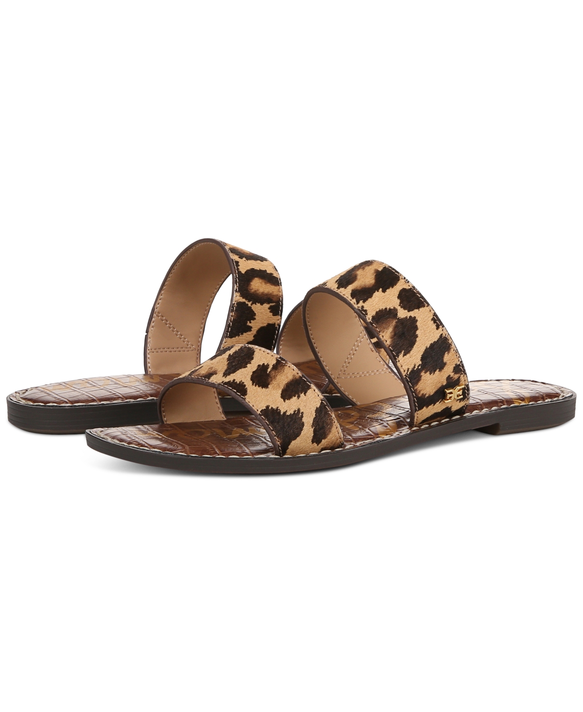 Shop Sam Edelman Women's Gala Slide Flat Sandals In Cyprus Tan Multi Leather