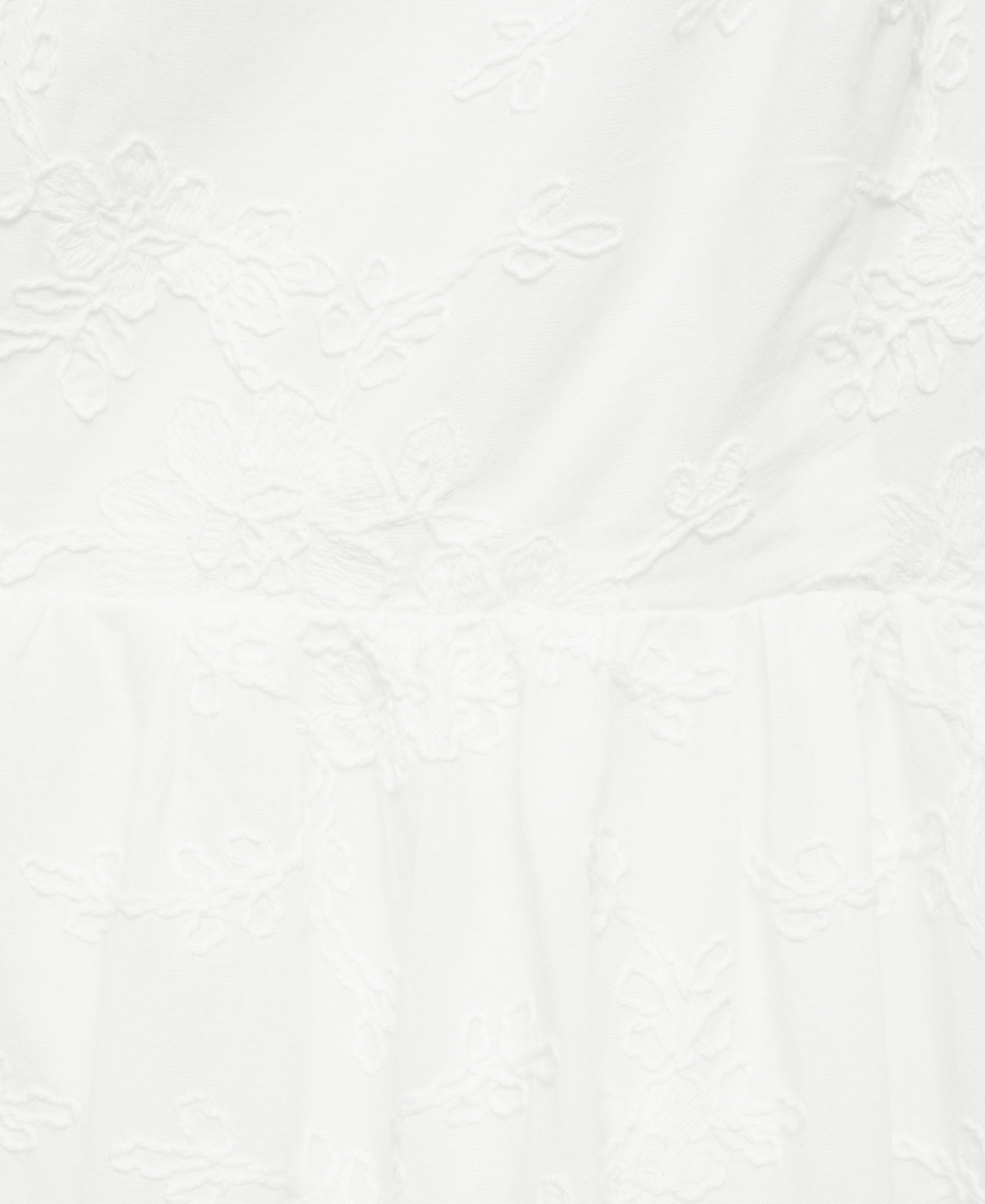 Shop Mango Women's Floral Embroidered Strap Dress In White