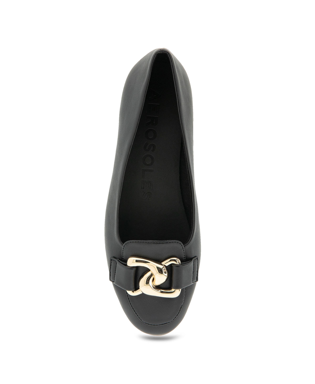 AEROSOLES WOMEN'S BELL BUCKLE BALLET FLATS 