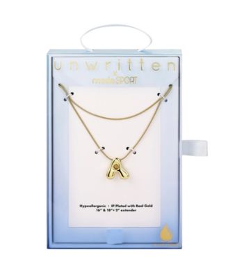 x moda Sport Silver Tone Water Resistant Initial Layered Necklace