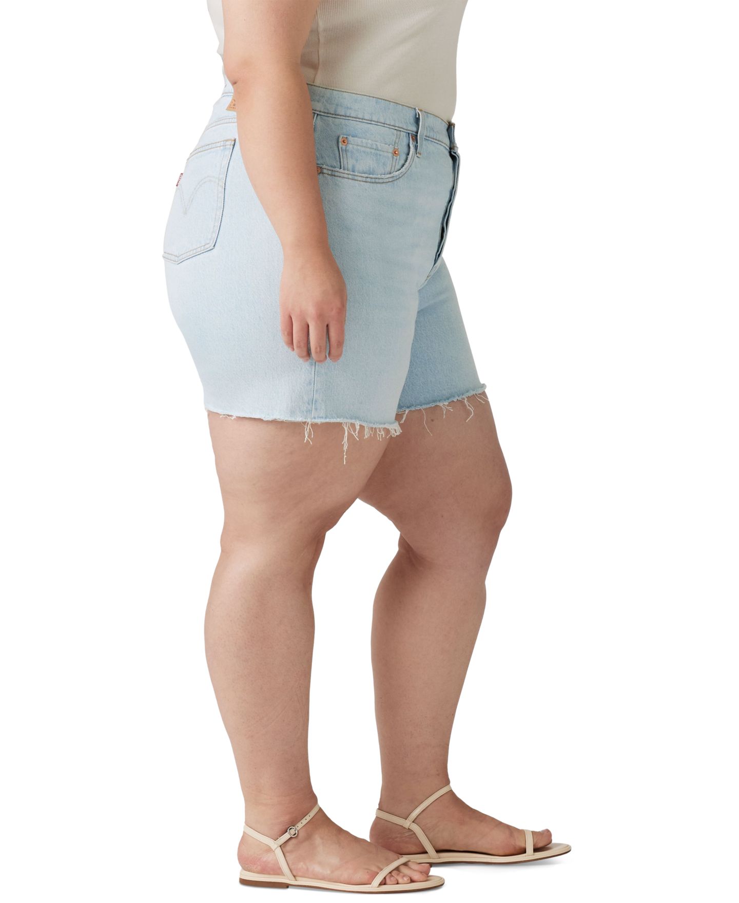 Женские шорты Levi's Plus Size 501® Original High-Rise, цвет: Blank Spot — фото 6
