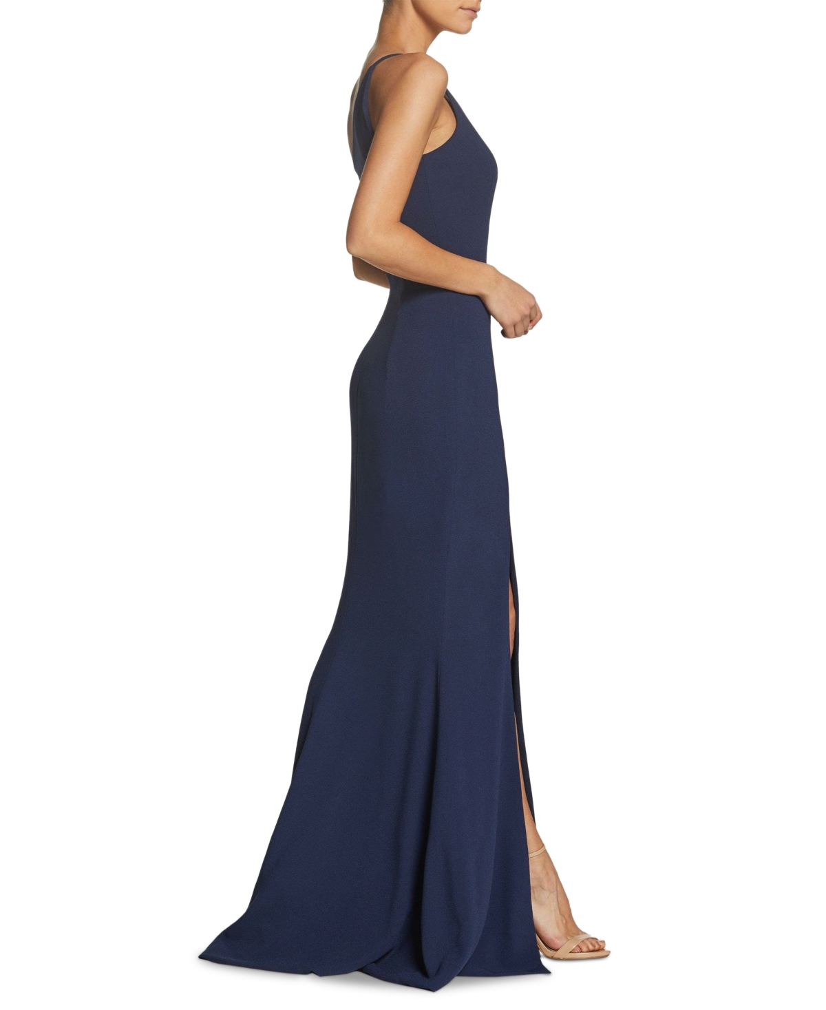 DRESS THE POPULATION WOMEN'S AMY ONE-SHOULDER GOWN 