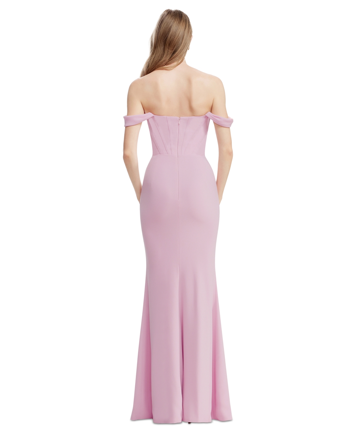 Dress The Population Melania Off-the-shoulder Gown In Lavender