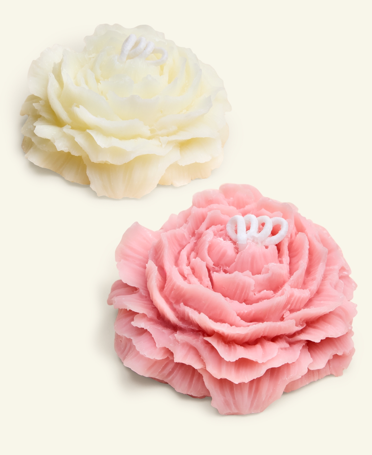 Macy's Flower Show 2-Pc. Floral Shaped Candles, Exclusively at Macy's - Pink