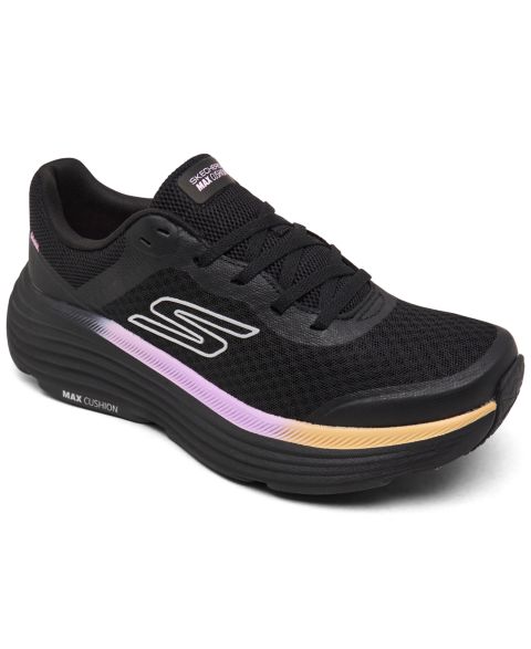 Женские кроссовки Skechers Max Cushioning Endeavour Athletic Running, цвет: Чёрный / Розовый