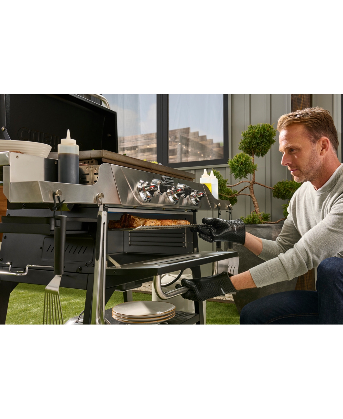 Cuisinart 3-burner Outdoor Propane Griddler With Broiler In Black