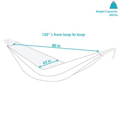 Large Two-Person Double Brazilian Hammock For Backyard and Patio - 450 lb Capacity