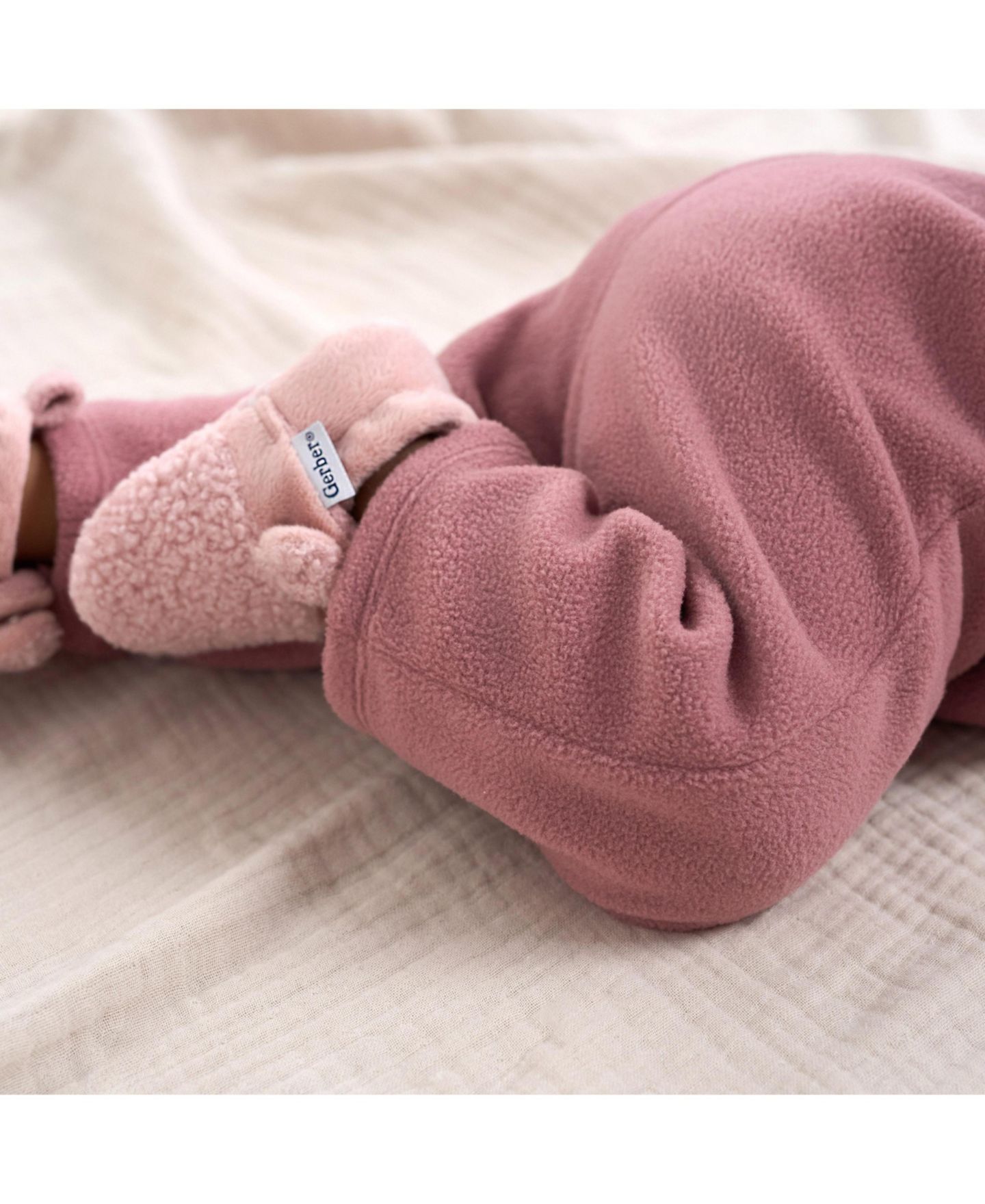 Брюки Gerber Fleece Pants, 4-Pack для девочек-малышей, цвет: Розовый — фото 5
