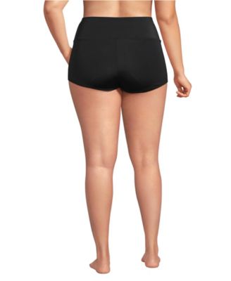 Women's Tugless High Waisted Swim Boy Shorts